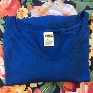 Victoria’s Secret PINK long sleeve royal blue tee
